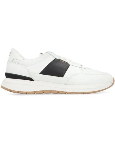 BOSS Jace Leather Low-top Sneakers - White