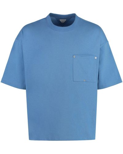 Bottega Veneta T-shirt girocollo in cotone - Blu