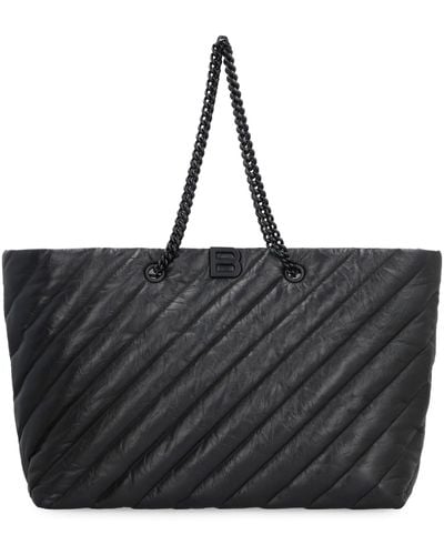 Balenciaga Tote bag Carry All Crush in pelle - Nero