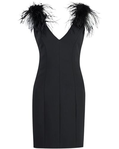 Pinko Pica Feather Dress - Black