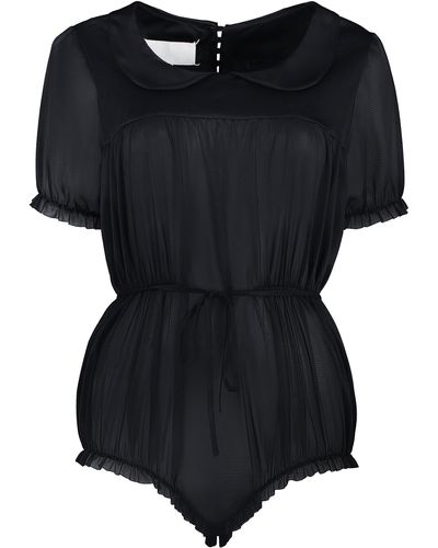 Maison Margiela Nylon Bodysuit - Black