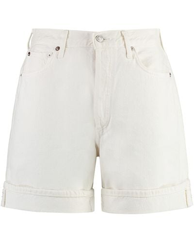 Agolde Cotton Bermuda Shorts - White