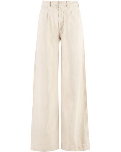 Mother Pouty Prep Heel High-rise Trousers - Natural