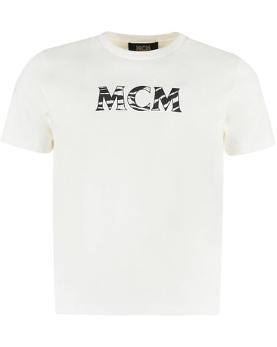 MCM T-shirt in cotone con logo - Bianco