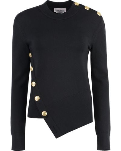 Alexander McQueen Wool Blend Sweater - Black