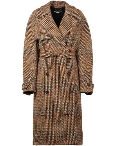 Stella McCartney Wool Tweed Coat - Brown