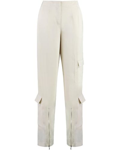 Calvin Klein Pantaloni in seta - Bianco