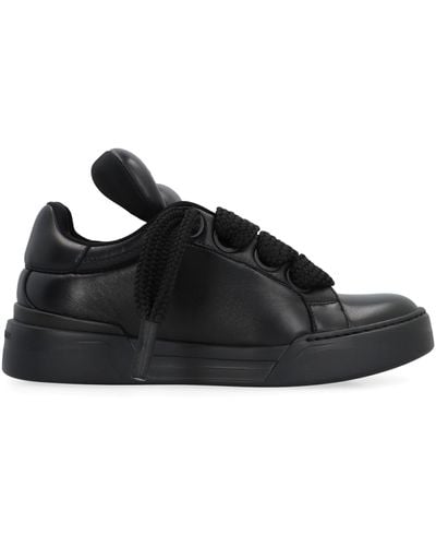 Dolce & Gabbana Mega Leather Chunky Sneakers - Black