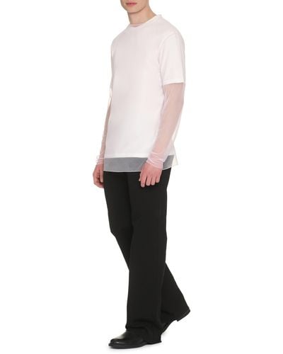 Jil Sander Layered Cotton T-Shirt - White