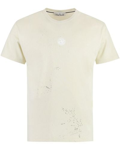 Stone Island T-shirt girocollo in cotone - Bianco