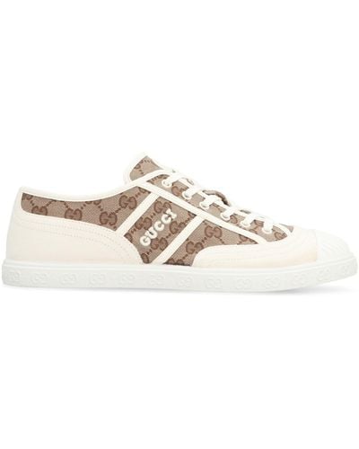 Gucci Fabric Low-top Trainers - Natural