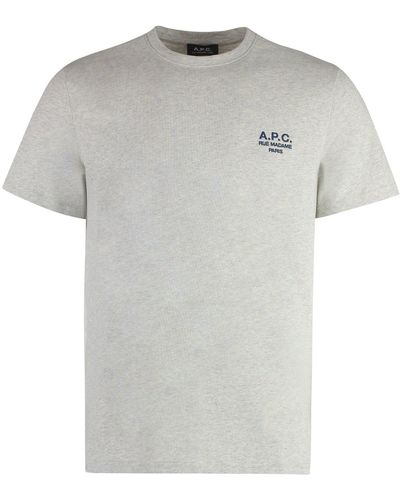 A.P.C. Raymond Cotton Crew-Neck T-Shirt - Gray
