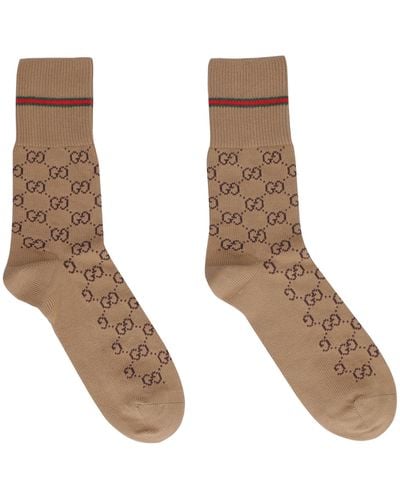 Gucci Web Detail Cotton Socks - Multicolour