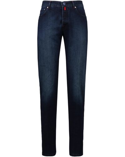 Kiton 5-pocket Slim Fit Jeans - Blue