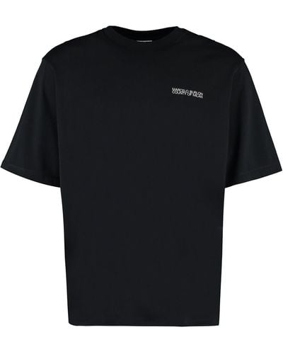 Marcelo Burlon T-shirt girocollo in cotone - Nero