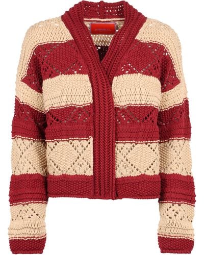 La DoubleJ Cotton Knit Cardigan - Red