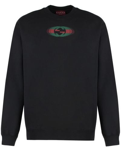 Gucci Cotton Crew-Neck Sweatshirt - Black