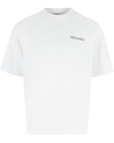 Marcelo Burlon T-shirt girocollo in cotone - Bianco