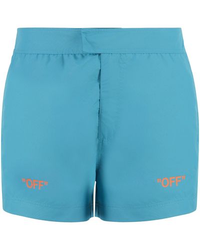 Off-White c/o Virgil Abloh Shorts da mare in nylon - Blu