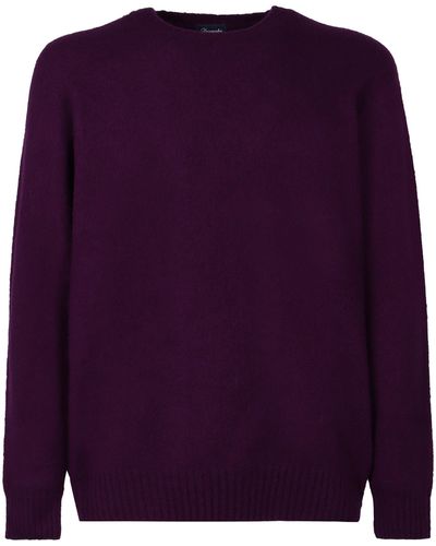 Drumohr Crew-neck Wool Sweater - Purple