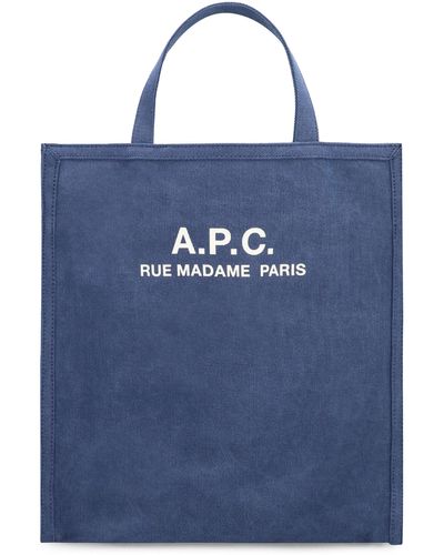 A.P.C. Tote-bag Recuperation in denim - Blu