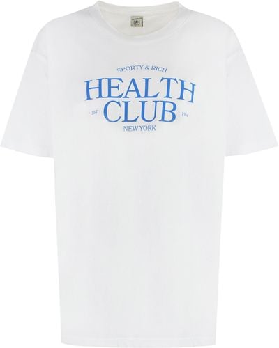 Sporty & Rich Cotton Crew-neck T-shirt - White