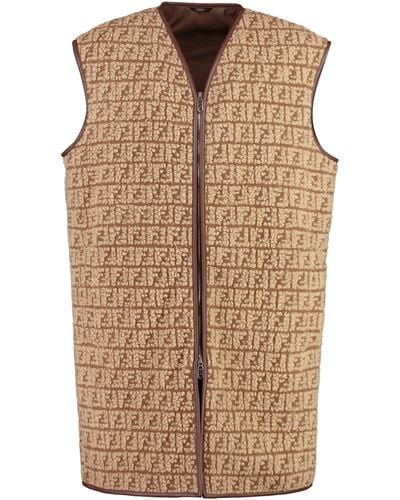 Fendi Knitted Wool Vest - Brown