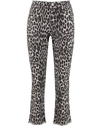 MICHAEL Michael Kors Leopard Print Cropped Jeans - Multicolour