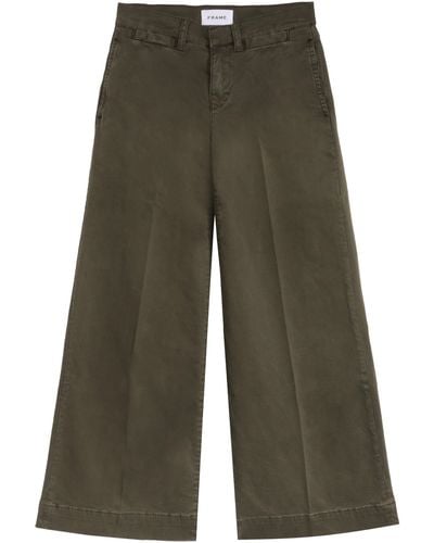 FRAME Cotton Trousers - Green