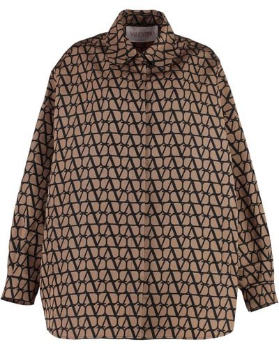 Valentino Silk Overshirt - Brown