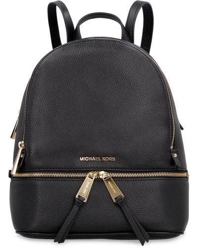 MICHAEL Michael Kors Rhea - Medium Leather Backpack - Black