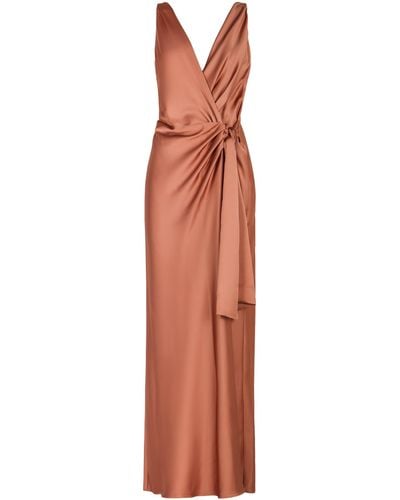 Pinko Satin Dress - Brown