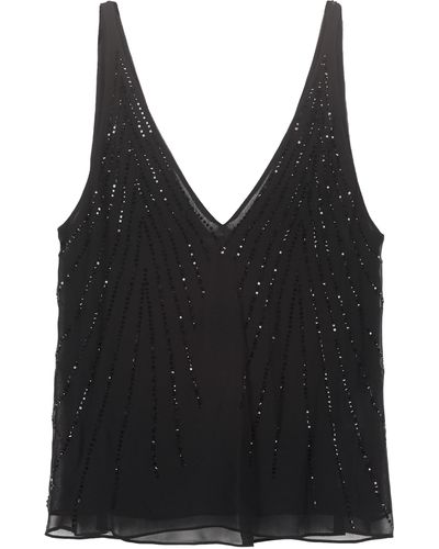 retroféte Blusa Vida in seta - Nero