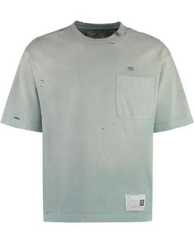 Maison Mihara Yasuhiro Cotton Crew-neck T-shirt - Grey