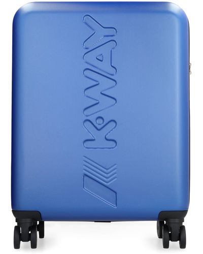K-Way Valigia Trolley Small rigida in policarbonato - Blu