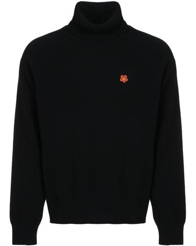 KENZO Wool Turtleneck Sweater - Black