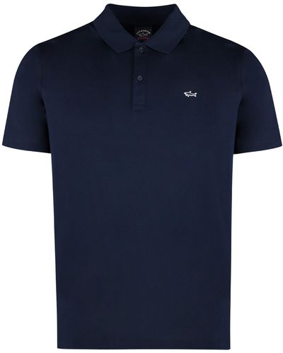 Paul & Shark Cotton-Piqué Polo Shirt - Blue