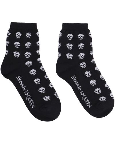 Alexander McQueen Cotton-blend Socks - Black