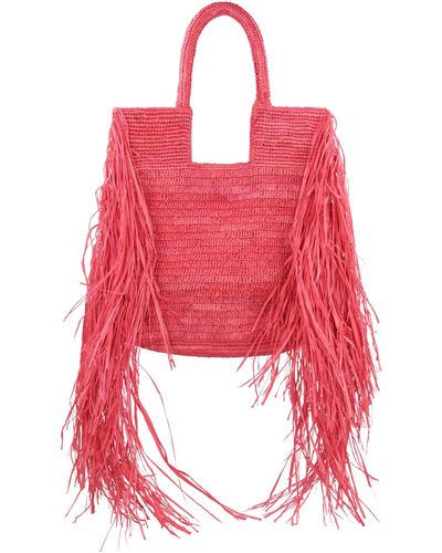 MADE FOR A WOMAN Tote bag Kifafa Frange M - Rosso