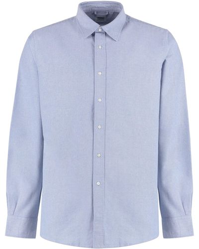 Aspesi Sterling Oxford Cotton Shirt - Blue