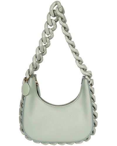 Stella McCartney Mini borsa a spalla Frayme - Metallizzato