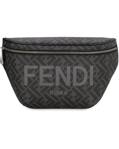 Fendi Belt Bag With Logo - Gray