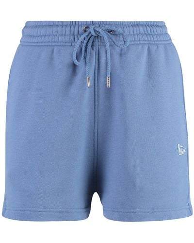 Maison Kitsuné Cotton Shorts - Blue