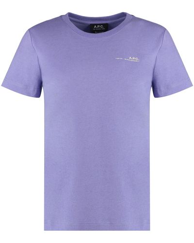 A.P.C. Item Cotton T-shirt - Purple