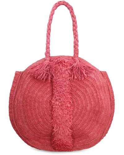 MADE FOR A WOMAN Boribory L Raffia Tote Bag - Pink