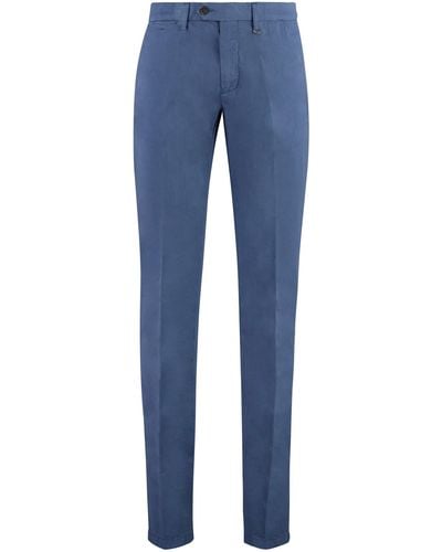 Canali Cotton Blend Trousers - Blue