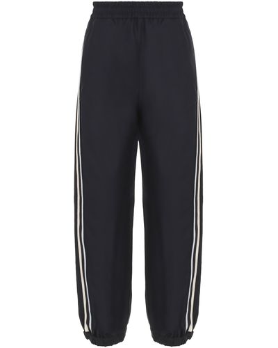 Moncler Pantaloni in twill di cotone - Blu