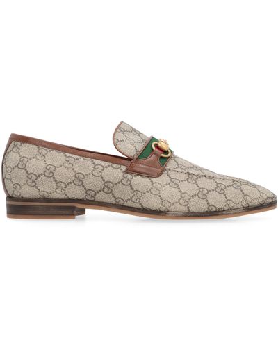 Gucci Fabric Loafers - Natural