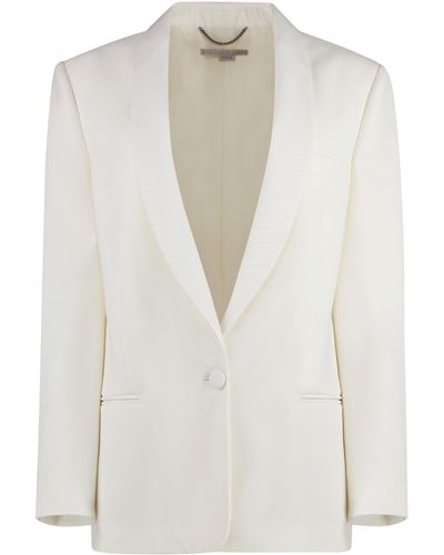 Stella McCartney Wool Blazer With Two Buttons - White