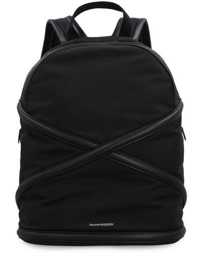 Alexander McQueen Logo-print Shell Backpack - Black
